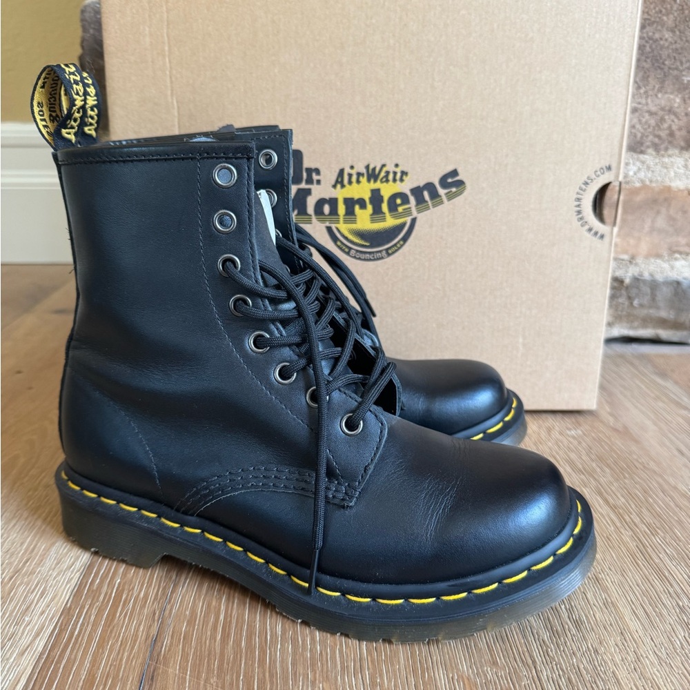 Dr. Martens Classic Black Leather Boots 7 women’s NEW price firm!